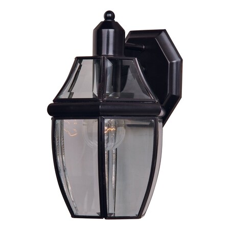 Maxim One Light Burnished Clear Glass Wall Lantern 4010CLBU